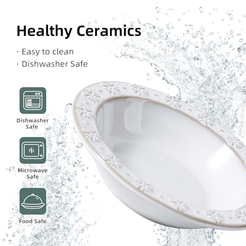 Havniva Cat Food Bowl, 6.1" Raised Cat Bowls with Acacia Wood Stand, Elevated Cat Dishes Ceramic Pet Food & Water Bowl Set, Extra Wide Whisker Friendly Elegant Pet Dish for Kitten, Cats, Puppy - color: 2 Dishes+Stand- Arctic White