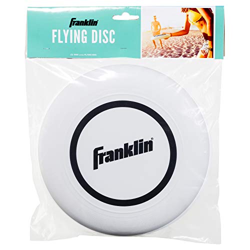 Franklin Sports Flying Disc - Disc for Beach, Backyard, Lawn, Park, Camping - 140 or 175 Grams - Perfect for Dogs - White