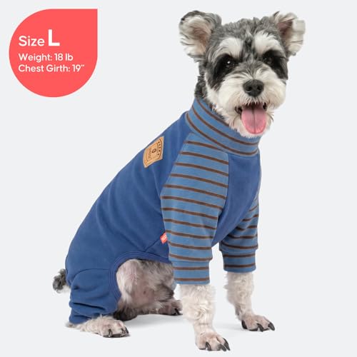 KYEESE Dog Pajamas, Soft Dog Pajamas for Small Dogs Boy Girl, Comfy Dogs PJS Lightweight Onesie Clothes, Stretchy Jammies Pet Sleepwear, Pet Jumpsuit Outfit, Blue, M - color: 01# Blue, size: Medium (11-15lbs)