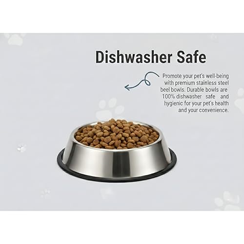 Loving Pets Stainless Steel Non-Tip Dog Bowl – Heavy Duty No Spill Dog Bowl with Removable Rubber Base – Durable, Non-Skid Stainless Steel Dog Food Bowl & Dog Water - size: 64 Ounce