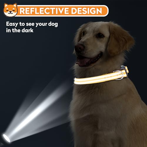 Reflective Dog Collar, Adjustable Soft Neoprene Padded Nylon Pet Collars with Buckle for Puppy and Small Dogs, Cats, Yellow,XS - color: Yellow, size: X-Small