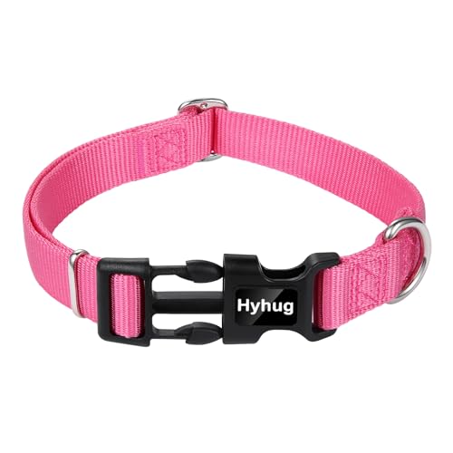 Small Dog Collar Quick-Release Pink| Heavy-Duty Nylon Puppy Collar, Adjustable & Durable Pet Supplies for Boy & Girl Dogs (Small, Candy Pink) - color: Candy Pink, size: Small
