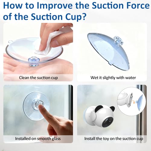 Sofolor Laser Cat Toys for Indoor Cats, Automatic Cat Laser Toy with Random Trajectory, Suction Cup Design, Run Quiet, USB Rechargeable