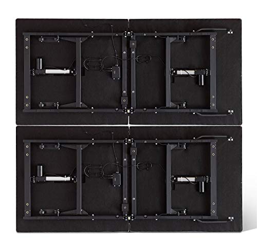 Lucid L150 Adjustable Base – Bed Frame with Head and Foot Incline – Wireless Remote Control – Premium Quiet Motor, Twin XL size, Charcoal - size: Twin XL, style: L150