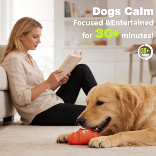Durable Frozen Dog Chew Toy for Aggressive Chewers,Interactive Treat Dispensing Toy for Crate Training & Anxiety Relief,Food-Grade Nylon, Coffee Wood Fiber, Easy to Clean,For Medium & Large Dogs