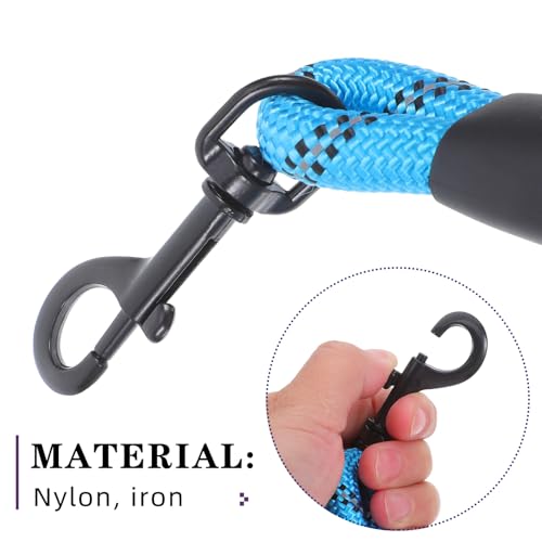 Toyvian Reflective Dog Leash Rope with Padded Handle, Heavy Duty Nylon 1.2cm X 150cm, Outdoor Walking Traction Leash for Small to Large Dogs