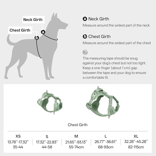 All-Weather No Pull Dog Harness Reflective Vest Harness QR Code Anti-Lost Adjustable Quick-Release Buckle Soft Padded Breathable Harness for Small Dogs (Light-Olive, XS) - color: Light-Olive, size: XS