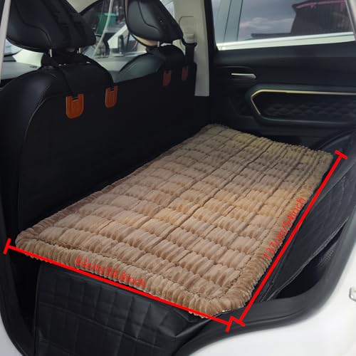Dog Bed for Car, Backseat Pet Bed Mat, Dog Seat Cover for Car Back Seat, Non-Slip Travel Pet Mat, Fit for Backseat Extenders and Seat Covers (Darkcoffee, 24.8x54inch) - color: Darkcoffee