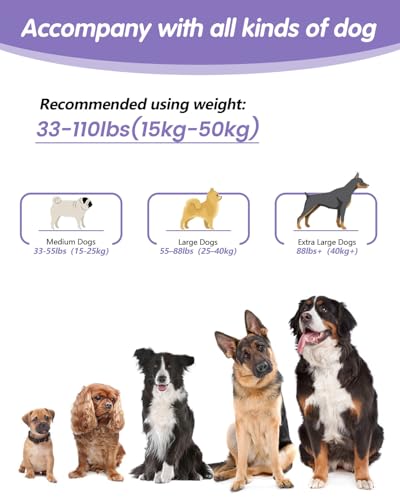 Hands Free Dog Leash, Multifunctional Crossbody Dog Leash, 5.9-9.5Ft Long Waist Belt with Car Seatbelt and Double-Sided Reflective Stitches for Medium and Large Dogs Walking, Jogging(Purple) - color: Purple, size: Large-5.9-9.5ft