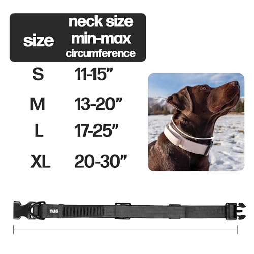 TUG Grab Collar | Integrated Traffic Leash Magnetically Attached for Quick Control (Medium/Black) - color: Black, size: Medium