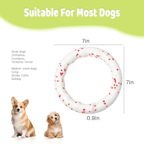 Dog Chew Toys 7 Inch for Medium Large Dogs Floating Fetch Toy Anxiety Relief Chewers Indoor Outdoor Water Play(Small) - size: Medium