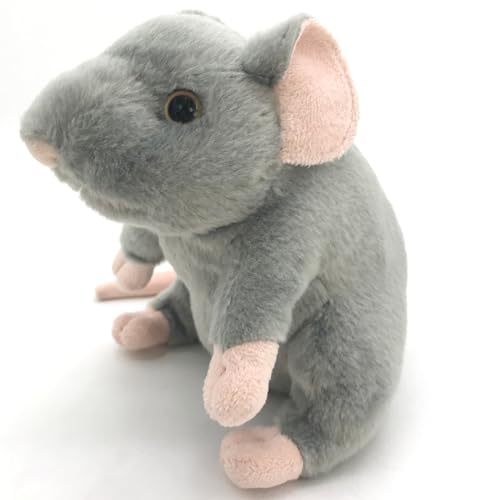 JIANEEXSQ Cute Simulation Mouse Plush Toy Realistic Lifelike Rat Stuffed Animal Model Doll Gift Collection for Kids