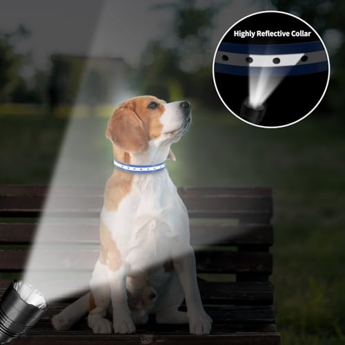 Shock Collar Replacement Strap 2-Pack - Compatible with Jugbow, Garmin, Patpet | 3/4 Inch Adjustable TPU Collar for Dogs | Waterproof & Reflective Design for Training, Walking - color: Black and Blue