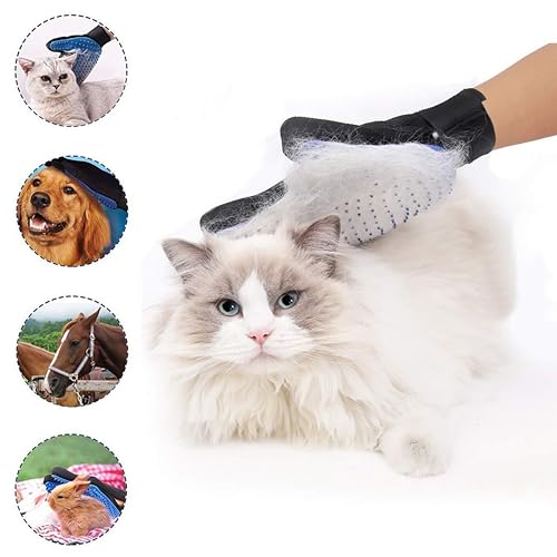 Dog Washing Gloves Brush for Pet: JOANGIHC 3PCS Dogs Shedding Wash Massage Gloves Grooming for Short Long Haired Dogs Cats (Light Yellow) - color: Light Yellow