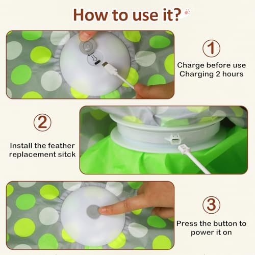 Sofolor Interactive Cat Toy, Automatic Cat Toys for Indoor Cats, Hide and Seek Cat Toy with Motion Activated, Moving Feather, Chirping, USB Rechargeable - color: Green