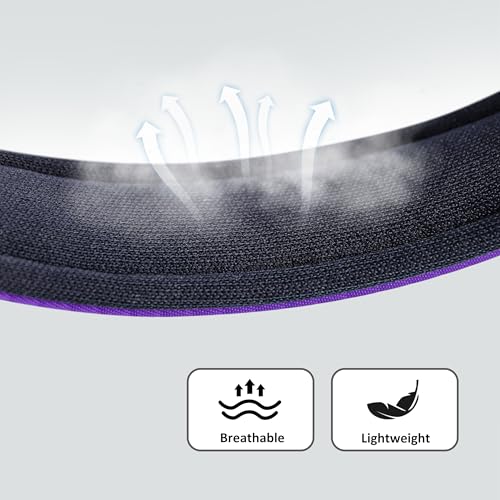 Didog Soft Padded Dog Collar for Large Dogs, Lightweight and Breathable Dog Collar with Metal Buckle, Purple, XL - color: Purple, size: XL: Fit 17-23" Neck