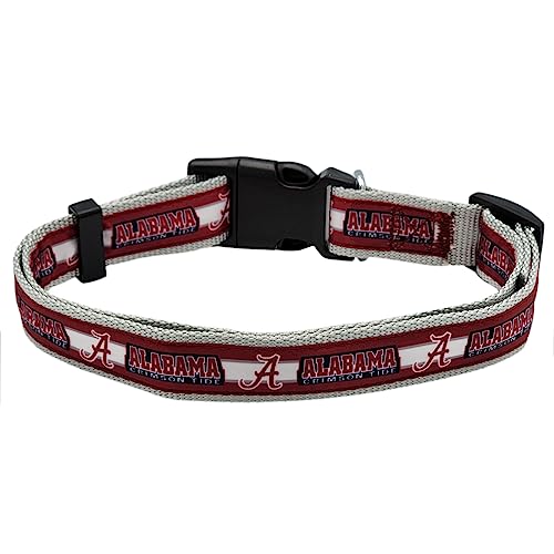 Pets First Collegiate Pet Accessories, Dog Collar, Alabama Crimson Tide, Small - color: Alabama Crimson Tide, size: Small