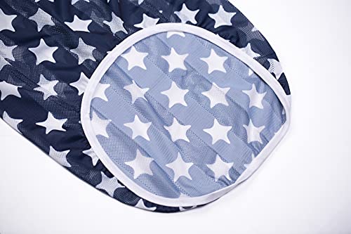 HDKUW Pet Clothes,Dog Summer T-Shirt Cool Breathable Sunscreen Dog Vest Clothes Outfit Costume for Medium Large Dogs Blue Star XL - color: Blue Star, size: XL