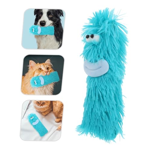 ibasenice Interactive Catnip Plush Toy for Kittens Chew-Resistant for Cats Engaging Teething Toy for Chewing Playtime Activities - color: Sky-blue