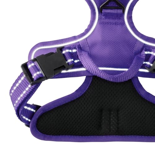 Pet Passion MAX - THE Hardy Reflective Harness, Purple, Large - color: PURPLE, size: Large (40-60 lbs)
