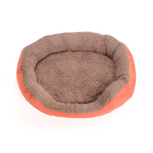 Round Cat Bed - Soft Plush Faux Fur Pet Mat, Washable & Durable, Anti-Slip Waterproof Bottom, Perfect for Small Dogs, Cats, Kittens & Puppies - color: Green
