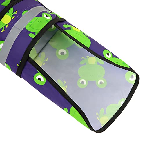 HDE Dog Raincoat Jacket Reflective Adjustable Hooded Pet Poncho Rain Coat with Leash Hole for Small to X-Large Dogs Frogs - S - color: Frogs, size: Small
