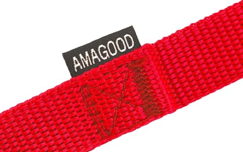 AMAGOOD Dog/Puppy Obedience Recall Training Agility Lead-15 ft 20 ft 30 ft 50 ft Long Leash-for Dog Training,Tie Out,Play,Safety,Camping (30Feet x 1Inch,Red) - color: Red, size: 1" x 30ft