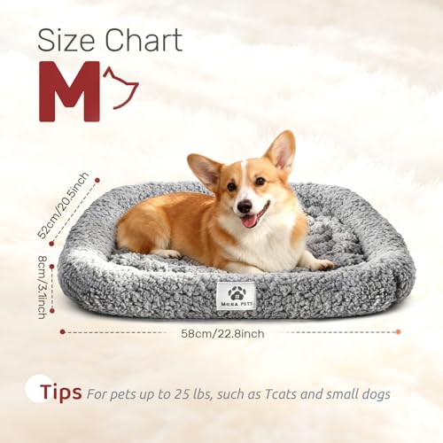 Mora Pets Self Warming Cat Bed Self Heating Pet Pad with Bolster and Foam Washable Removable Cover Non Slip Thermal Sherpa Fabric Pet Mat Grey 23 Inch - size: 23"L x 21"W x 3"Th