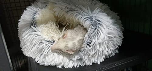 Ferret Bed Cave and Hideouts,Ferret Hideaway Bed Accessories for Cage Ferret Beds and Hideouts (Gray) - color: Grey