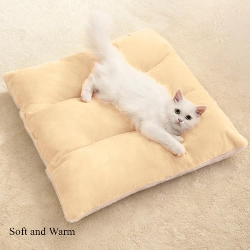 Cat House for Indoor Cats - Winter Cat Tent with Curtain, Removable Washable Cushion Cat Bed(16.54''X12.6''X16.54'') - size: 16.54''X12.6''X16.54''