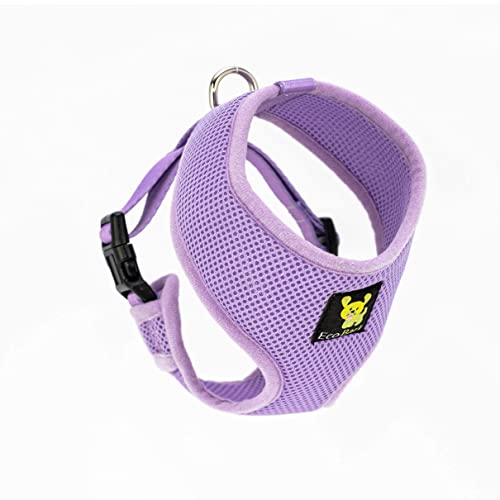 EcoBark Lavender Dog Harness - Eco-Friendly Max Comfort Harnesses - Luxurious Soft Mesh Halter - Over the Head Harness Vest- No Pull and No Choke - color: Lavender Purple