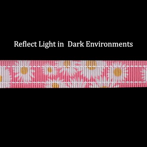 Hands Free Dog Leash, No Pull Bungee Dog Running Waist Leash, with Car Seat Belt, Reflective Stripes, Heavy Duty for Medium and Large Dogs. (Daisy Pink, Large) - color: Daisy Pink