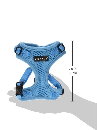 Authentic Puppia RiteFit Harness with Adjustable Neck, Sky Blue, Small - color: Sky Blue, size: Small