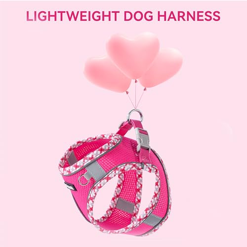 Petank Medium Dog Harness (Black) - Jacquard Fabric, Velcro - Easy Walk Harness for Training, Running, Walking - Reflective Strip - Size M - Dogs of Various Breeds & Sizes - color: Black, size: M