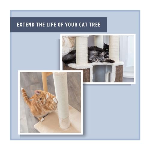 Trixie Replacement Sisal Post for Scratching Posts, Cat Trees and Cat Towers, 3.5 in x 11.8 in (9 x 30 cm) - size: 9/70 cm