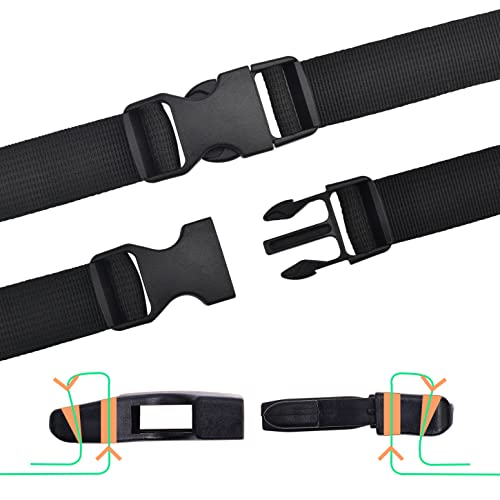 Plastic Buckles Straps Set, 5Pack 1" Side Release Buckle Dual Adjustable, 5 Yards 1" Strap PP Webbing Outdoor Camping Backpack Sleeping Bag Tent Belt Tied Band Accessories (5 Buckle + 5 Yards Webbing) - color: G#: 1" (5 Buckle + 5 Yards Webbing)