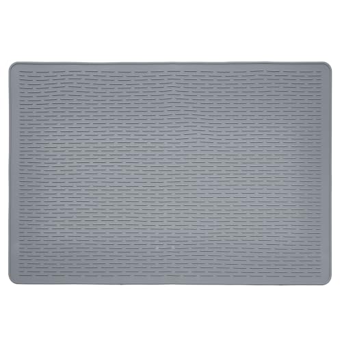 Large Cat Litter Mat 39x27 Inch, XL Waterproof Cat Mat for Litter Box with Raised Edges & Textured Surface, Washable Rubber Cat Litter Catcher Mat for Multiple Cats, Easy to Clean, Gray - style: Grey-39"x27"