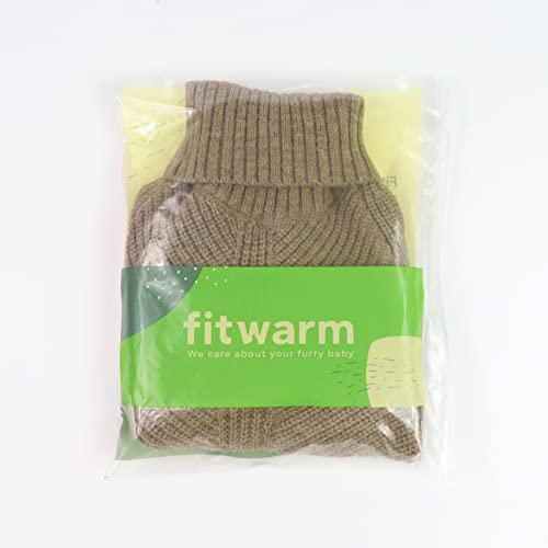 Fitwarm Thermal Knitted Dog Sweater Doggy Winter Coat Pet Clothes Doggie Turtleneck Jacket Puppy Outfits Cat Sweatsuit Sage Green Small - color: Sage Green, size: Small