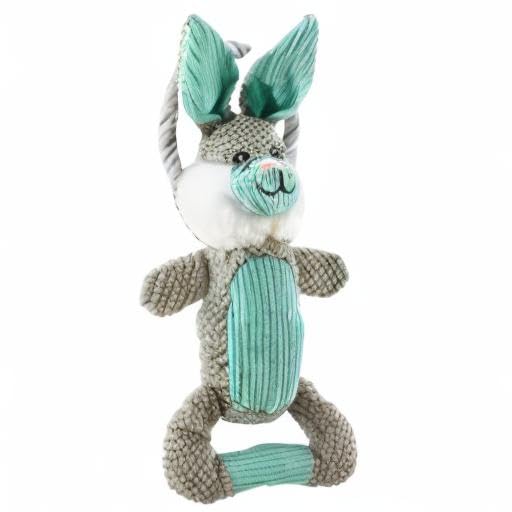 Outward Hound Scrunch Bunch Bunny Interactive Plush Squeaky Dog Tug Toy - color: Scrunch Bunch Bunny