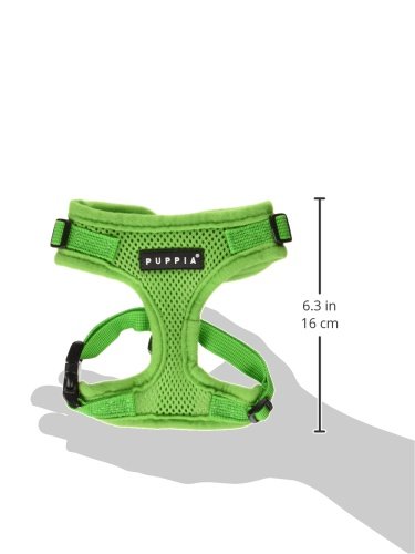 Authentic Puppia RiteFit Harness with Adjustable Neck, Green, Small - color: Green, size: Small