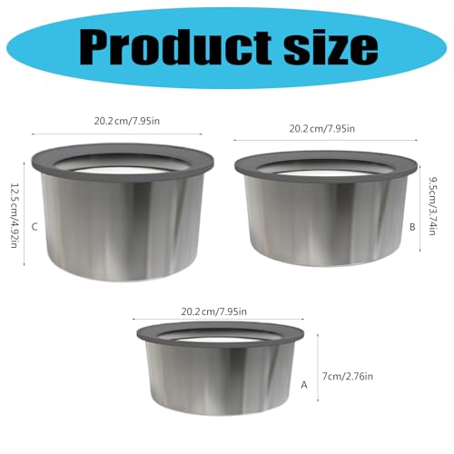 Stainless Steel Dog Bowl Spill-Proof Anti-Slip Base Large Breeds 1.6L / 2L / 3L Dishwasher Safe Elevated Dog Bowls - color: 3L