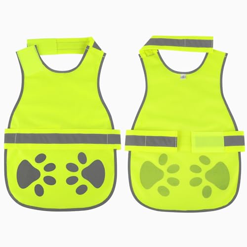 Candofly Reflective Dog Vest High Visibility Dog Hunting Vest Lightweight Safety Pet Jacket for Night Walking Camping (Neon Green, Medium) - color: Neon Green, size: Medium