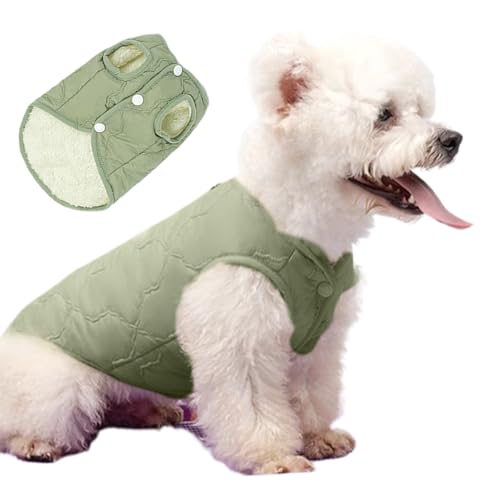 Dog Coat - Windproof Thermal Pet Jacket, Cold Weather Protection Apparel, Adjustable Reflective Design | Small Medium Large Breeds Clothing, Cats Puppies Kittens Wear for Winter Rain Snow - color: Green M