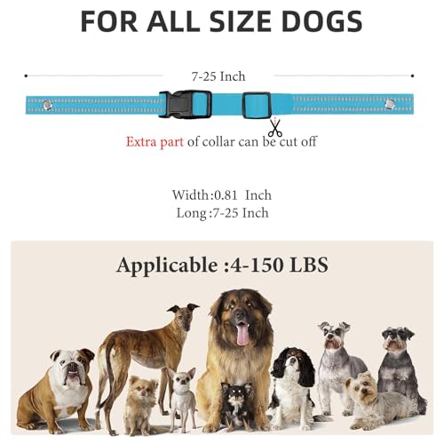 Collar Replacement Strap, Reflective Replacement Nylon Collar Strap Dog GPS Training Bark Receiver Collars, Durable Adjustable E Collar Straps for Small Medium Large Dogs, Blue - color: Blue