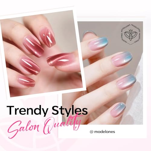 modelones 5D Automatic Nail Magnet for Cateye Gel Polish, Upgraded 3-in-1 Strong 360° Rotating Glass Bead Magnetic Side-Light Nail Magnet for Beginner-Friendly DIY Nail Designs (Magnet Only) - color: A-1 Angel Wing Cat Eye Magnet