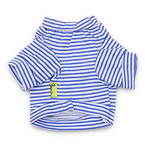 Dog Clothes Pet Striped T-Shirt Plain Puppy Apparel for Small Dogs, Large, Pack of 3 - size: Large (8.8lb-13.2lb)