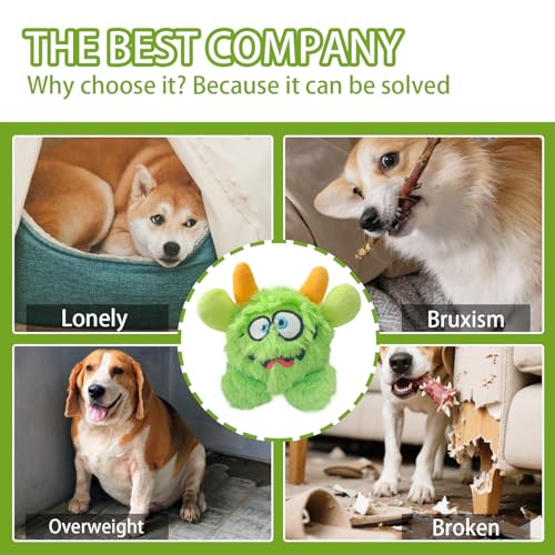 Squeaky Plush Dog Toy Ball, Dental Care, Skin-Friendly and Soft and Relieve Stress,Dog Training Interactive Pet Cute Plush Fashionable Toy Ball (Green,Large) - color: Green, size: Large