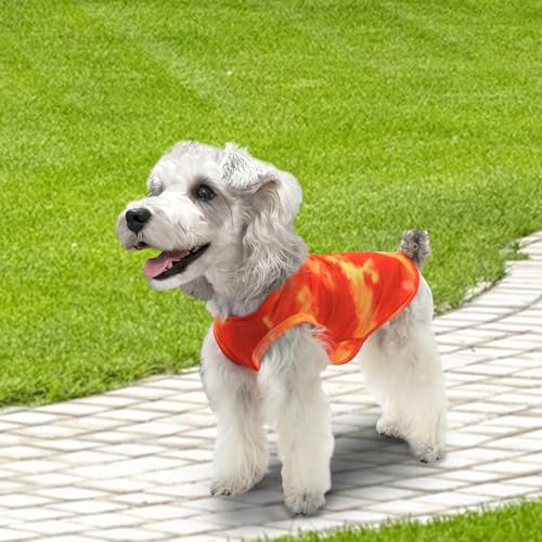 XPUDAC 4 Pack Dog Shirt Tie Dye Lightweight Dog Clothes for Small Dogs Boy Girls Breathable Stretchy Tank Top Vest-2X-Large - size: XXL-22" Chest