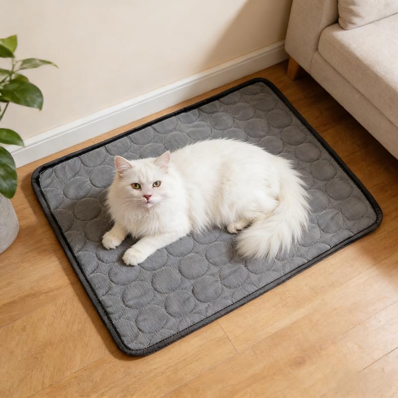1pcs Dog Bed Cover Pet Blanket for Furniture Bed Couch Sofa Reversible, Breathable, Washable Pet Blankets, Dog Cooling Mat, Dark Grey, 40 * 30cm - color: Dark Grey, size: 40*30cm