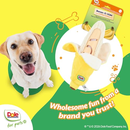 Dog Puzzle Toy with Squeaker, Banana Snuffle Dog Treat Toy for Small and Medium Dogs, Dog Enrichment Toys